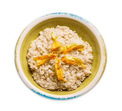 risotto ai fiori di zucca