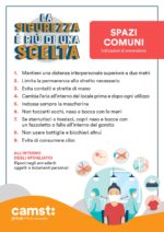 SPAZI COMUNI: scarica la locandina dedicata alle regole da seguire all’interno degli spazi comuni e appendila nelle aree condivise (spazi mensa / spogliatoi / corridoi / uffici condivisi).